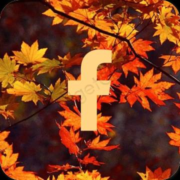 Estetyka Pomarańczowy Facebook ikony aplikacji