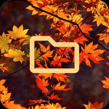 Estetické oranžová Files ikony aplikácií