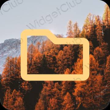 Estetski naranča Files ikone aplikacija