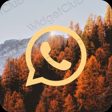 Aesthetic brown WhatsApp app icons