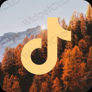 미적인 주황색 TikTok 앱 아이콘