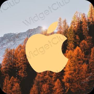 Estetisk brun Apple Store app ikoner
