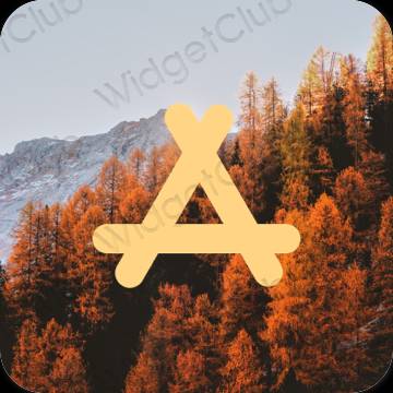 Estetyka Pomarańczowy AppStore ikony aplikacji