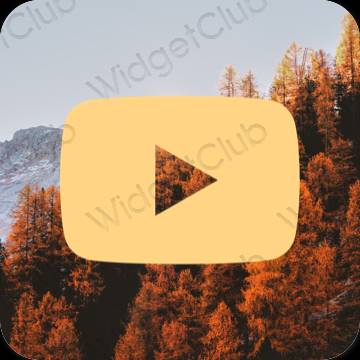 Estético marrón Youtube iconos de aplicaciones