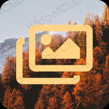 Esthétique orange Photos icônes d'application