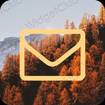 Aesthetic orange Mail app icons