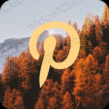 Estetisk brun Pinterest app ikoner