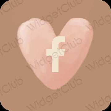 Esthetische Facebook app-pictogrammen