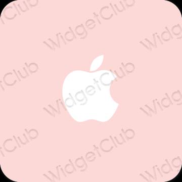 Estetyka pastelowy róż Apple Store ikony aplikacji