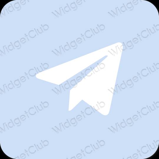 Естетичний пастельний синій Telegram значки програм