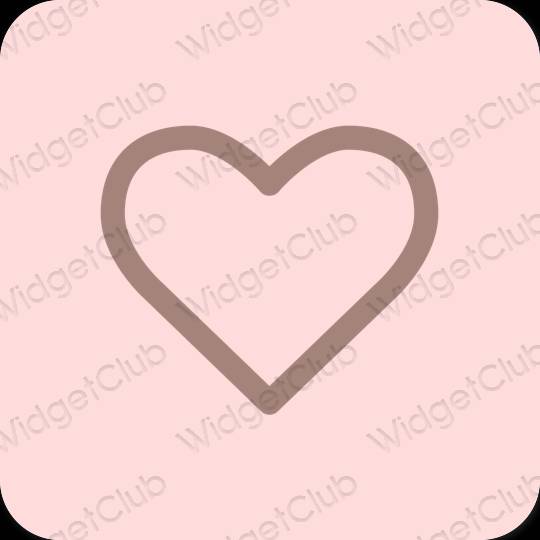 Estético rosa pastel Calendar iconos de aplicaciones