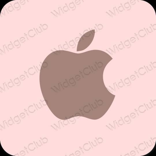 Æstetisk pastel pink Apple Store app ikoner