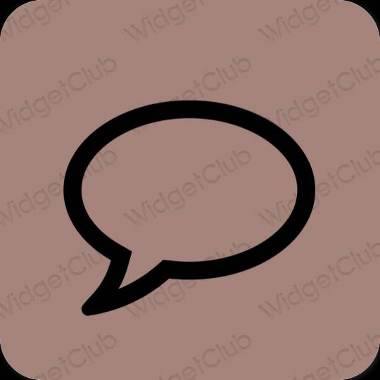 Estetisk brun Messages app ikoner