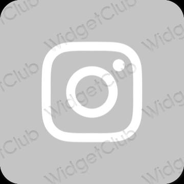 Естетичен сиво Instagram икони на приложения