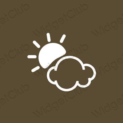 Estetické ikony aplikací Weather