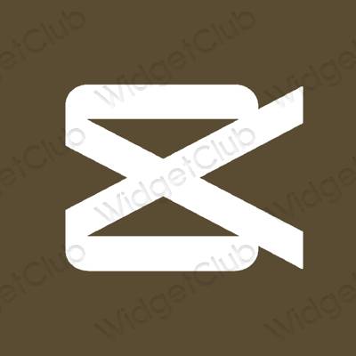 Aesthetic CapCut app icons