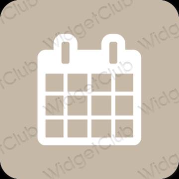 Estetik kuning air Calendar ikon aplikasi
