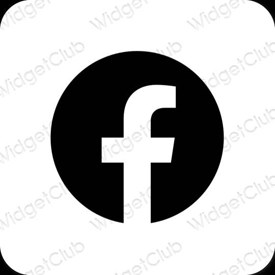 Icônes d'application Facebook esthétiques