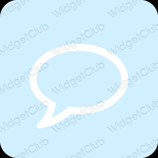 Stijlvol pastelblauw Messages app-pictogrammen