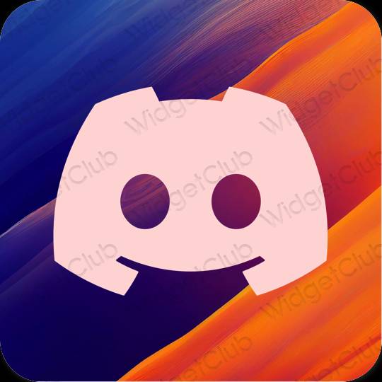 Stijlvol roze discord app-pictogrammen