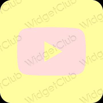 Estetisk gul Youtube app ikoner