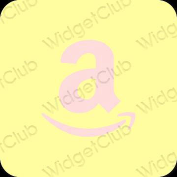 Estetico giallo Amazon icone dell'app