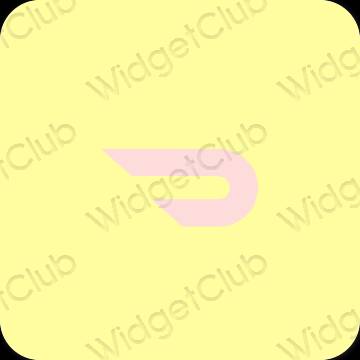Ästhetisch gelb Doordash App-Symbole