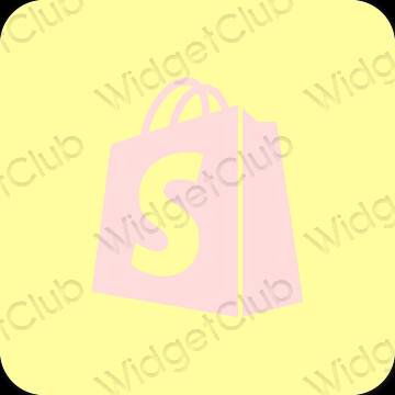 Естетски жута Shopify иконе апликација