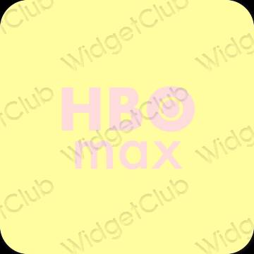 эстетический желтый HBO MAX значки приложений