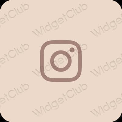 эстетический бежевый Instagram значки приложений