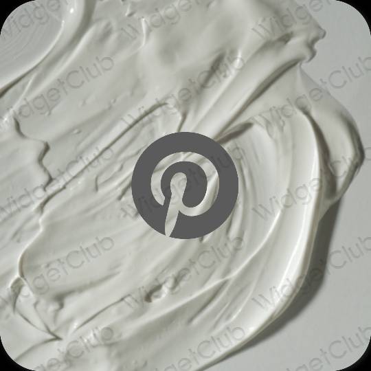 Stijlvol grijs Pinterest app-pictogrammen