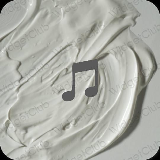 Estetico grigio Apple Music icone dell'app