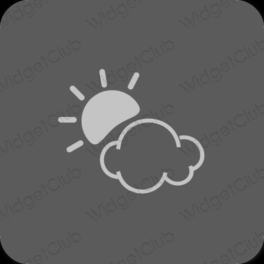 审美的 灰色的 Weather 应用程序图标