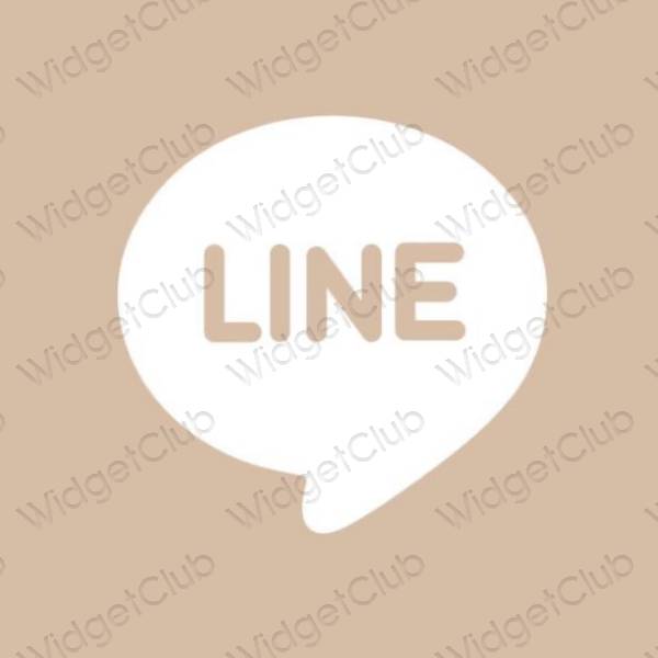 Estetico beige LINE icone dell'app