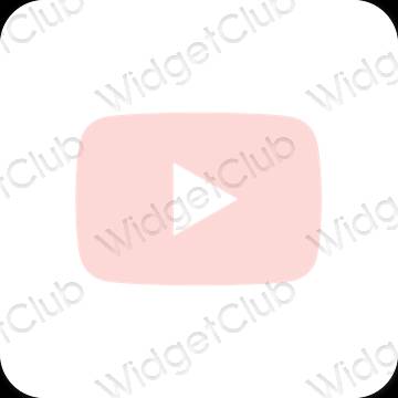 Естетски пастелно розе Youtube иконе апликација