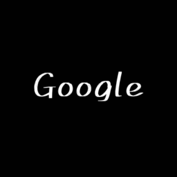 Esthétique noir Google icônes d'application