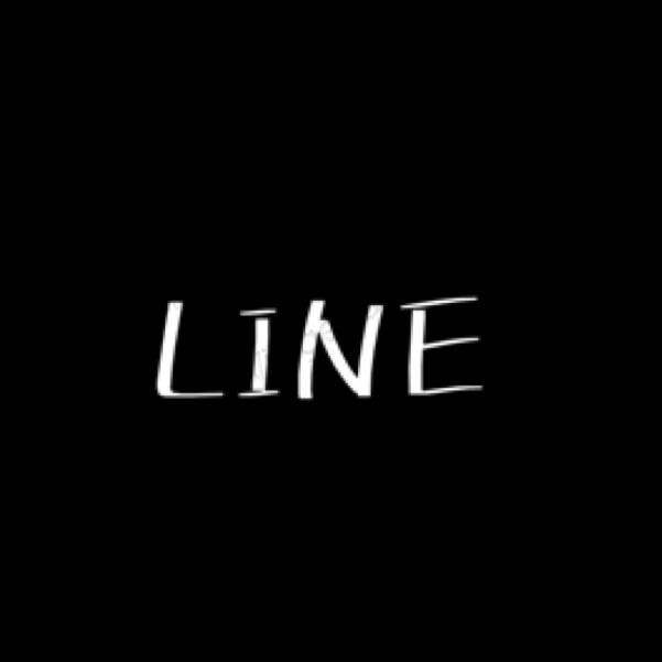 黒 LINE おしゃれアイコン画像素材
