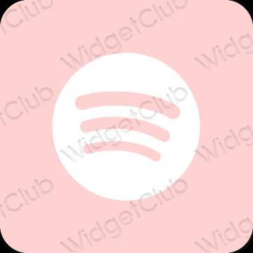 Aesthetic pink Spotify app icons