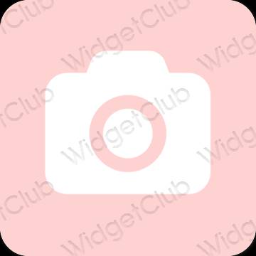 Estético rosa Camera iconos de aplicaciones