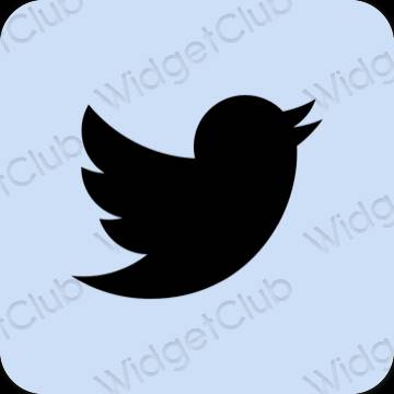 эстетический пурпурный Twitter значки приложений