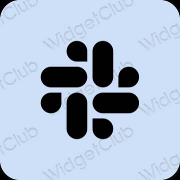 Æstetisk pastel blå Slack app ikoner