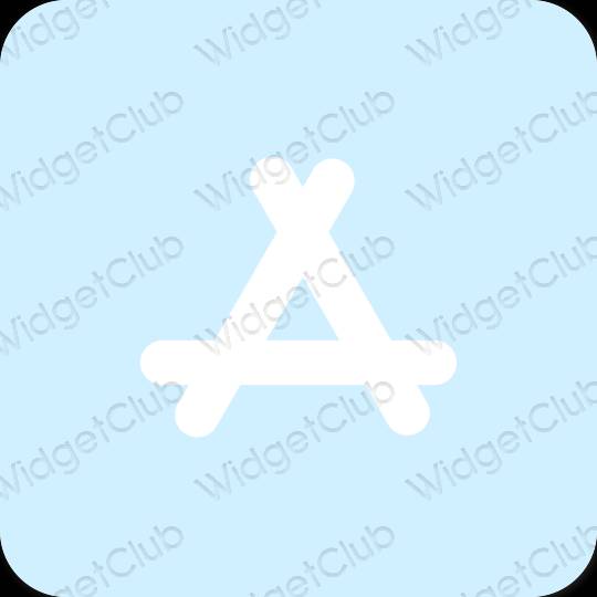 Estético azul pastel AppStore iconos de aplicaciones