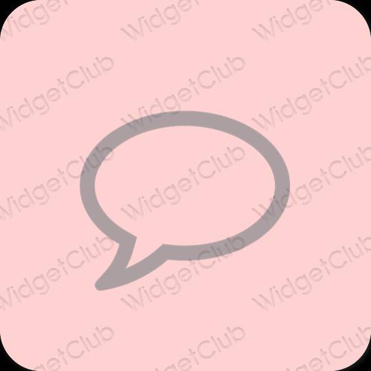 Estético rosa Messages iconos de aplicaciones