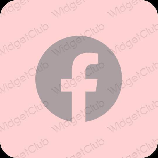 Estetyka różowy Facebook ikony aplikacji