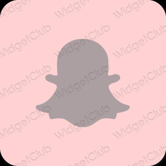 审美的 粉色的 snapchat 应用程序图标