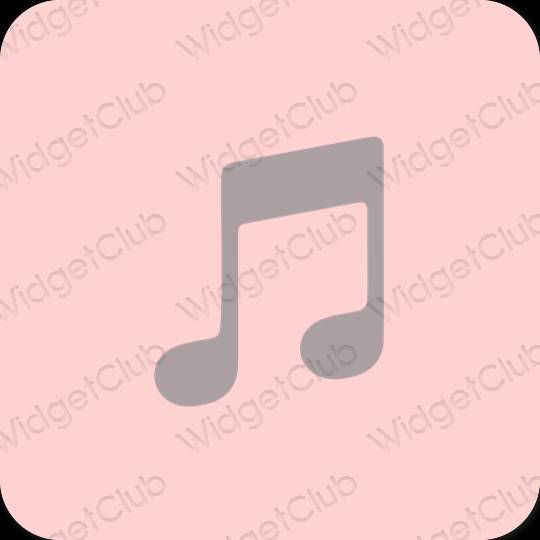 Estetic roz Music pictogramele aplicației