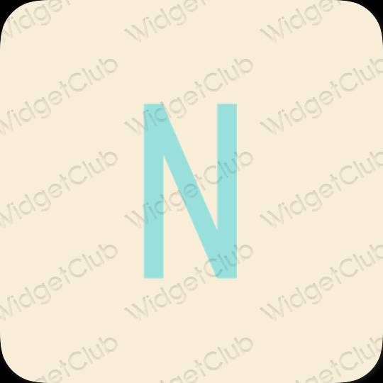 Aesthetic beige Netflix app icons