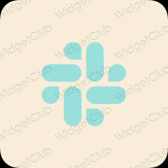 Aesthetic beige Slack app icons