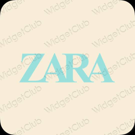 زیبایی شناسی رنگ بژ ZARA آیکون های برنامه