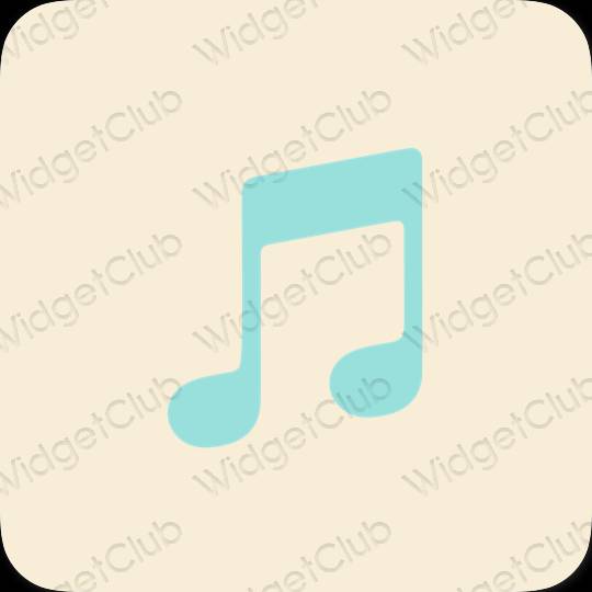 Aesthetic beige Apple Music app icons